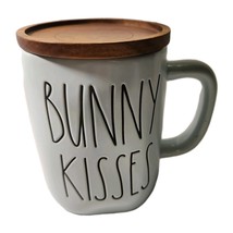 Rae Dunn Bunny Kisses Coffee Mug With Wood Lid Easter Egg Engraved - £12.24 GBP