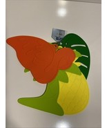 SET of 4 Tropical Caribbean Silicone TRIVETs Pineapple Flamingo NEW with... - $14.82