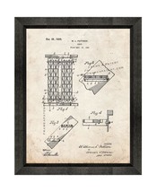 Stair Patent Print Old Look with Beveled Wood Frame - £19.73 GBP+