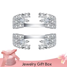 Luxury Shiny Moissatine Diamond Wedding Engagement Oval Halo Rings Set for Women - £127.95 GBP