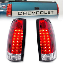 Red LED Tail Stop Turn Signal Light Lamp Lens Pair for 1988-98 Chevy GMC Truck - £165.10 GBP