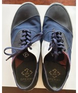 Sperry Shoes Mens 12 Captain CVO Sneakers White Blue Canvas Lace Up Low ... - €34,52 EUR