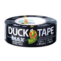 Duck Brand Max Strength Duct Tape, Black, 1-Roll Pack, 1.88 Inch x 35 Ya... - £21.93 GBP