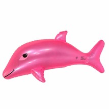 Pink Dolphin Inflatable Pool Toy Aquatic Themed Decor Pool Beach Birthday - £4.73 GBP