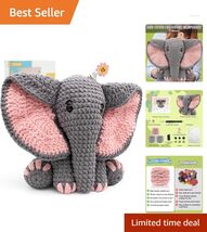 Complete Amigurumi Elephant Crochet Kit for Adults &amp; Kids - Gift Ready D... - $61.33
