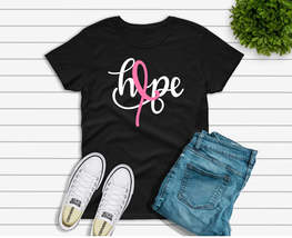 Hope Tee - Pink Ribbon Breast Cancer Adult Unisex T-shirt - £18.04 GBP+