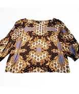 Zac &amp; Rachel Multi Color Paisley Long Sleeve Blouse Top Size Small NWT - $21.85