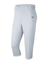 Nike Boys Gray Vapor Pro Tailored Fit Full Length Baseball Pants Size XL - £12.77 GBP