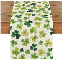 Vibrant 13x72 Inch Shamrock Table Runner - Perfect for Festive Celebrations - $14.80