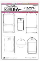Dina Wakley Media Cling Stamps 6&quot;X9&quot;-Perforated Tags - £19.09 GBP