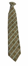 Lloyd, Attree and Smith Neck Tie Gold Striped Checked WEDDING PROM Clip ... - $8.67