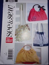 See & Sew Handbags One Size #B4645 Uncut - $4.99