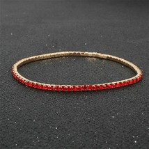 Rhinestone Crystal Bracelet For Women Elastic Tennis Chain Charm Bracelet Jewelr - £13.98 GBP
