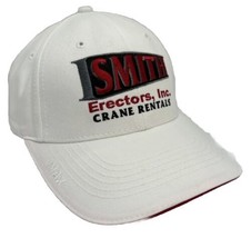 Vintage Smith Erectors Hat Cap White Triple Crown One Size Cotton Crane Rentals - £14.02 GBP