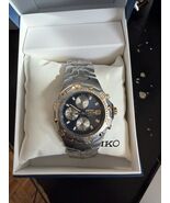 SEIKO MEN’S SNA278 ALARM CHRONOGRAPH Two-Tone WATCH - $175.00