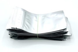 (63) 2.5x3.5” Mylar Bags for Storage Resealable Zipper Heat Sealable Open Bottom - £4.00 GBP