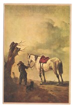 Artist Wouwerman Painting White Horse Het Witte Paard Gestel & Zn Postcard - $4.99