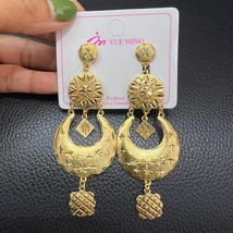 Chunky Gold Earrings Women Fashion Brass Twist Round Earring for Girls Women Gol - £26.96 GBP
