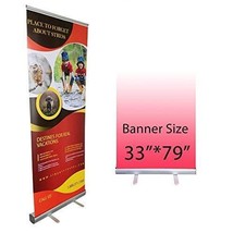 HAITIAN Aluminum Retractable Banner Stand 33x79 for Conference &amp; Trade S... - $930.82 MXN