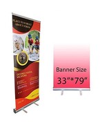 HAITIAN Aluminum Retractable Banner Stand 33x79 for Conference &amp; Trade S... - $49.49