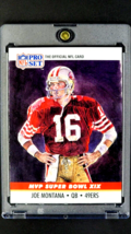 1990 Pro Set Super Bowl MVP 19 Joe Montana HOF San Francisco 49ers Football Card - £0.78 GBP