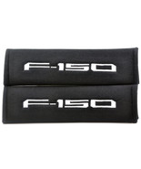 2 pieces (1 PAIR) Ford F-150 Embroidery Seat Belt Cover Pads (White on B... - £13.36 GBP