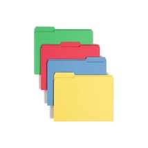 Smead File Folder, Reinforced 1/3-Cut Tab, Letter Size, Assorted Colors, 12 per  - $27.99