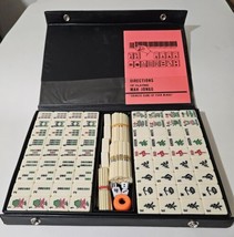 Vintage Mah-Jongg Mah Jong 144 Tile Game Set w/ Case &amp; Manual - £88.65 GBP