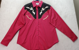 Country Charmers Western Shirt Womens XL Red Rodeo Collar Pearl Snap But... - £21.92 GBP