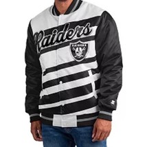 LAS VEGAS RAIDERS  NFL STARTER satin bomber Jacket RARE Fall 2022 men’s ... - £107.30 GBP