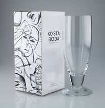 Kosta Boda 30 Cl Line Beer Glass 7021512 w/ Original Box Nice - $83.04