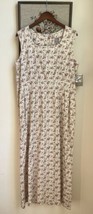 F.L. Malik vintage y2k cottagecore lagenlook linen maxi floral shift dre... - $49.47