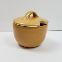 Pottery Barn Sausalito Amber Sugar Bowl Salt Cellar With Lid Retired - £13.22 GBP