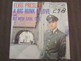 Elvis Presley A Big Hunk O&#39; Love My Wish Picture Sleeve Rca Victor 47-7600 Oop - $18.69