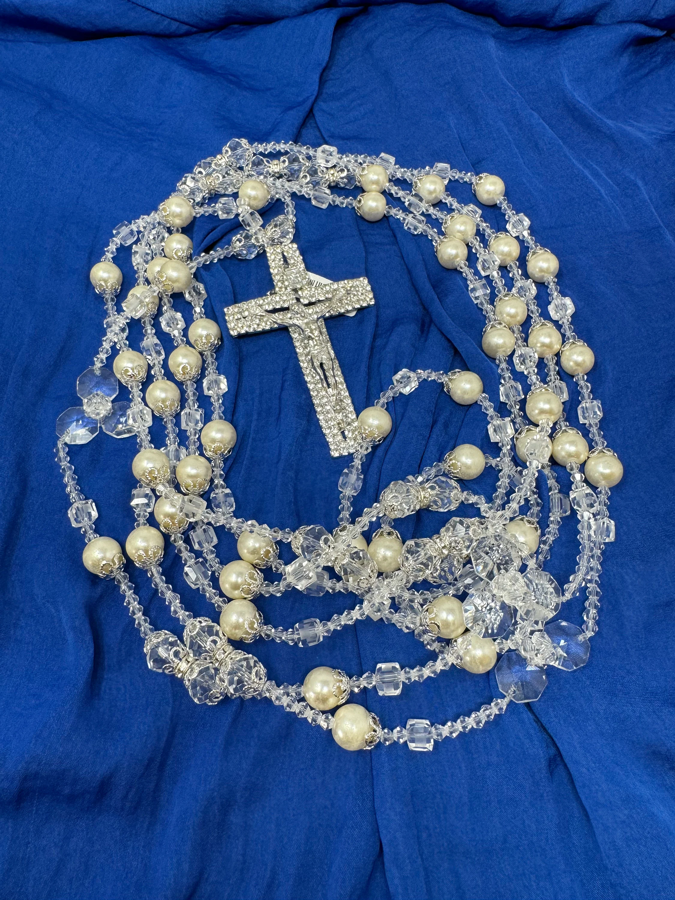 Wedding Lasso with Crystals and Pearls Wedding Unity Cord  Wedding Gift ... - $109.37 CAD
