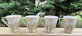 Set of 4 Ceramic Cheri Blum for 222 Fifth Narcissus Floral Mug or Tea Cu... - £18.27 GBP