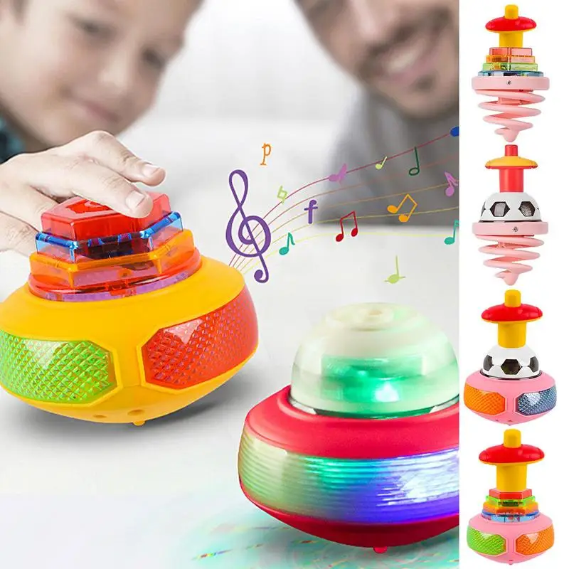 Flash Light Spinning Tops Flashing Gyro Toy For Kids Portable Spinning Top Toy - £14.62 GBP+