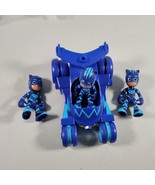 PJ Masks Catboy and Cat Car Action Figure Lot of 3 and Vehicle Set Blue - £11.82 GBP