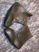 AIGLE FRENCH ARMY COMMANDOS OD GREEN RUBBER BOOTS GALOSHES US SIZE 12.5 ... - $20.24