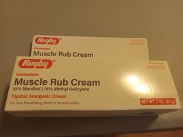 Rugby Muscle Rub Cream 3oz Large Tube  exp. 12/27 - $9.16