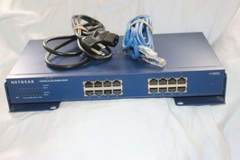 NetGear ProSafe JGS516 16 Ports Rack-Mountable Switch Working Pull  - £48.26 GBP