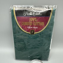 Nettle Creek Dark Green Pillow Sham Standard Size 100% Combed Cotton New - £11.98 GBP