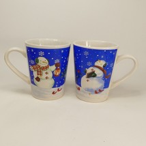 CHRISTMAS Studio 33 Frosty the Snowman Coffee Mugs Set of two  UEJ#8 - £11.07 GBP