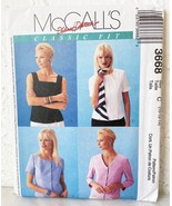 McCall&#39;s Classic Fit 4 Tops Princess Seams Sewing Pattern #3668 10-12-14... - $9.45