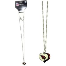 Arizona Cardinals Necklace 18&quot; Heart Style Charm Pendant NFL Official Merch - $11.64