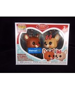 Funko Pocket Pop 2 pack Rudolph Reindeer &amp; Clarice Keyrings Walmart Exc ... - £11.22 GBP