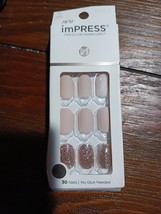 imPRESS Press-On Nails Short Press On Manicure No Glue Needed Evanesce - £6.77 GBP