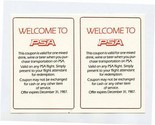 Welcome to PSA Pair of Free Drink Coupons Expired in 1987 Pacific Southw... - $17.82