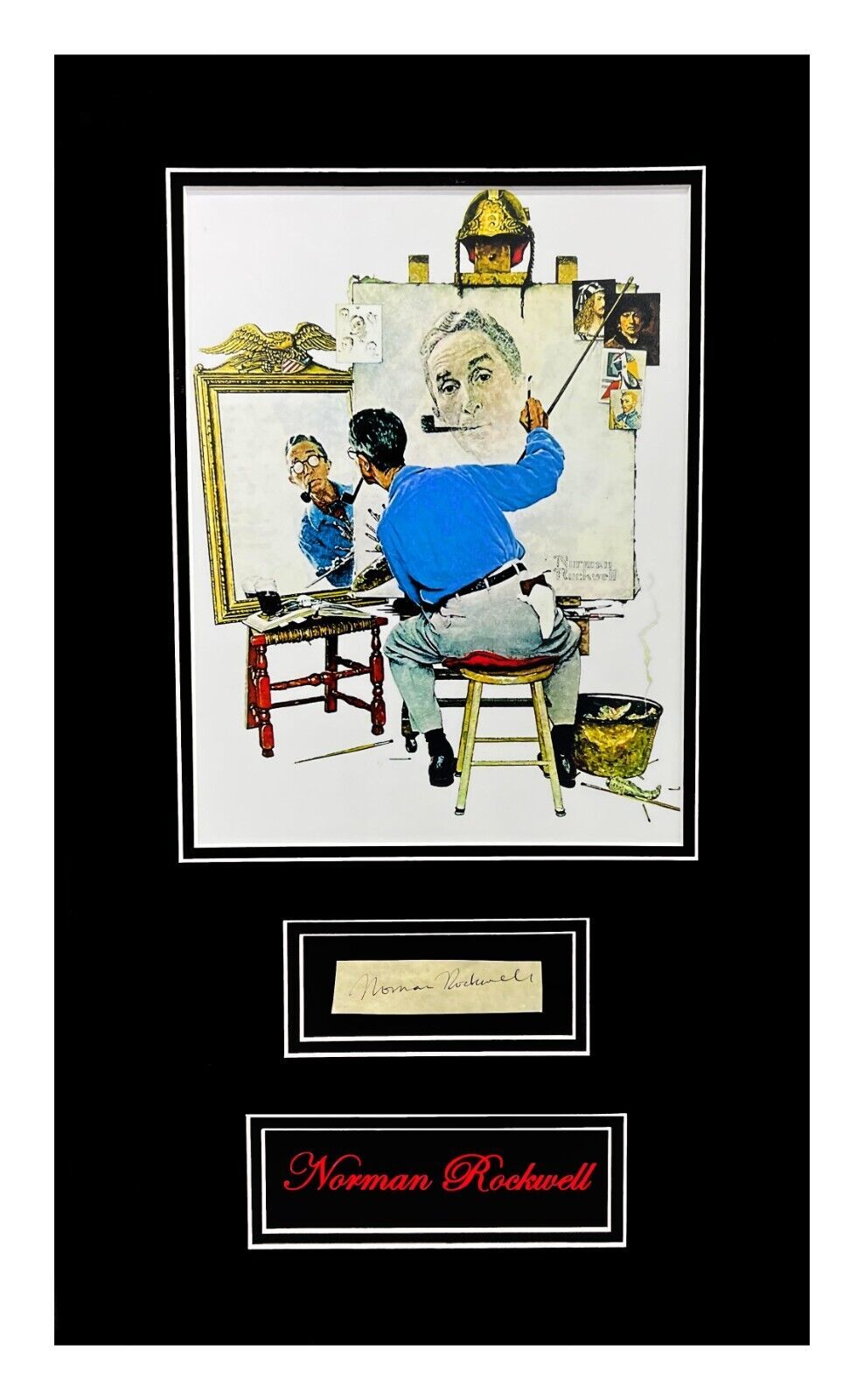 Primary image for Norman Rockwell Autograph Cut Museum Framed Ready to Display