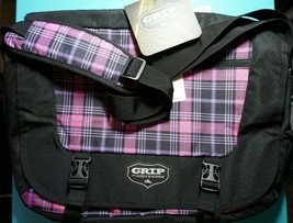 Grip Messenger Bag by High Sierra Plaid Purple Pink Black New With Tags - $34.62